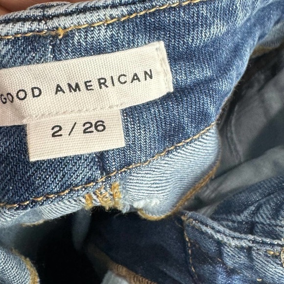Good American Good Legs Straight Jean In Indigo333 Size 2/26 NWT - Picture 8 of 12